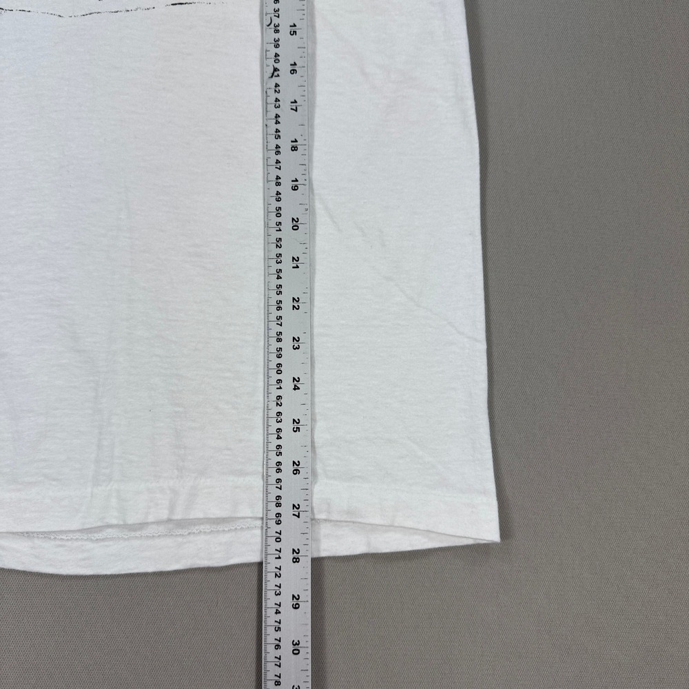 White Graphic Short Sleeve Tee with Cartoon Print - Picture 6 of 9